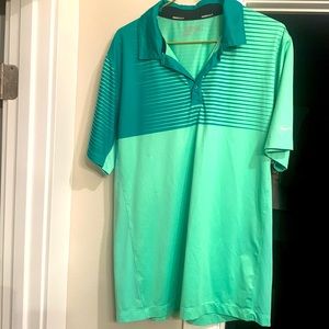 Nike drifit green tour performance golf polo